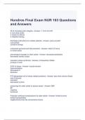 Hondros Final Exam NUR 163 Questions and Answers