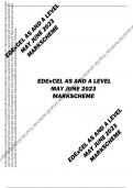 EDEXCEL AS LEVEL MARKSCHEME FURTHER MATHS 2023 2306 8FM0-23 AS Further Statistics 1  June 2023