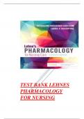 Test Bank Lehne's Pharmacology for Nursing Care&comma; 11th Edition by Jacqueline Burchum&comma; Laura Rosenthal