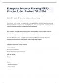 Enterprise Resource Planning &lpar;ERP&rpar;- Chapter 2&comma;~14&colon;  Revised Q&A 2024