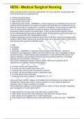 HESI - Medical Surgical Nursing 
