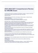 2023-2024 DOT Comprehensive Review for NRCME Exam Questions and Answers