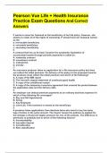 Pearson Vue Life &plus; Health Insurance Practice Exam Questions And Correct Answers