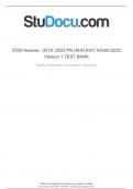 2020 Hesirne - 2019 -2022 PN HESI EXIT EXAM 2022 Version 1 TEST BANK Health & Wellness (Chamberlain University) Downloaded by GEOFREY GEOFFREY (geoffreyngugi.gk@gmail.com) lOMoARcPSD|11763056 HESI EXIT EXAM 2022 Version 1 TEST BANK  2019 -2022 PN HESI EXI