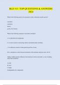 BLD 313 TOP QUESTIONS & ANSWERS  2024