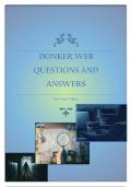 Donker Web Questions and Answers and Donker Web summary 
