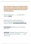 Advanced Pathophysiology Exam 4 2024-2025 UPDATE ACTUAL EXAM ALL QUESTIONS AND CORRECT DETAILED ANSWERS &lpar;VERIFIED ANSWERS&rpar; 100&percnt; PASS SOLUTION &vert;ALREADY GRADED A&plus;