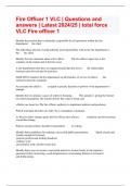 Fire Officer 1 VLC &vert; Questions and answers &vert; Latest 2024&sol;25 &vert; total force VLC Fire officer 1