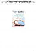 TEST BANK For Essentials of Maternity Newborn and Women’s Health Nursing 5th Edition By Susan Ricci | Verified Chapter's 1 - 24 | Complete Updated Version 2024