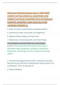 Advanced Pathophysiology Exam 1-4 2024-2025 UPDATE ACTUAL EXAM ALL QUESTIONS AND CORRECT DETAILED ANSWERS