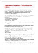 RN Maternal Newborn Online Practice 2024 A