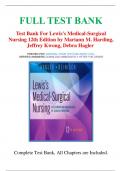 Test Bank For Lewis's Medical-Surgical Nursing 12th Edition by Mariann M. Harding, Jeffrey Kwong, Debra Hagler 9780323789615 Chapter 1-69 All Chapters with Answers and Rationals