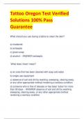Tattoo Oregon Test Verified Solutions 100&percnt; Pass Guarantee
