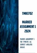 TMN3702 Marked Assignment 1 Quiz 2024