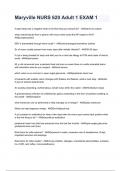 Maryville NURS 620 Adult 1 EXAM 1 NEWEST 2026&sol;2027 ACTUAL EXAM COMPLETE QUESTIONS AND CORRECT DETAILED ANSWERS &lpar;VERIFIED ANSWERS&rpar; &vert;ALREADY GRADED A&plus;&vert;&vert;BRAND NEW&excl;&excl;