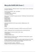Maryville NURS 620 Exam 1 NEWEST 2026&sol;2027 ACTUAL EXAM COMPLETE QUESTIONS AND CORRECT DETAILED ANSWERS &lpar;VERIFIED ANSWERS&rpar; &vert;ALREADY GRADED A&plus;&vert;&vert;BRAND NEW&excl;&excl;