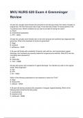 MVU NURS 620 Exam 4 Gremminger Review NEWEST 2026&sol;2027 ACTUAL EXAM COMPLETE QUESTIONS AND CORRECT DETAILED ANSWERS &lpar;VERIFIED ANSWERS&rpar; &vert;ALREADY GRADED A&plus;&vert;&vert;BRAND NEW&excl;&excl;