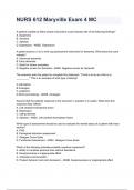 NURS 612 Maryville Exam 4 MC NEWEST 2026&sol;2027 ACTUAL EXAM COMPLETE QUESTIONS AND CORRECT DETAILED ANSWERS &lpar;VERIFIED ANSWERS&rpar; &vert;ALREADY GRADED A&plus;&vert;&vert;BRAND NEW&excl;&excl;