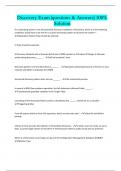 Discovery Exam &vert;questions & Answers&vert; 100&percnt;  Solution