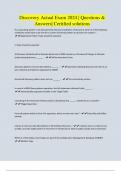Discovery Actual Exam 2024 &vert; Questions &  Answers&vert; Certified solutions