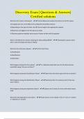 Discovery Exam &vert; Questions & Answers&vert;  Certified solutions