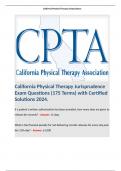 California Physical Therapy Jurisprudence Exam Questions (175 Terms) with Certified Solutions 2024.  Terms like: If a patient's written authorization has been provided, how many days are given to release the records? - Answer: 15 days