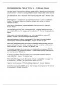 PROGRESSION&colon; FIELD TECH III - IV FINAL EXAM