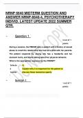 NRNP 6640 MIDTERM QUESTION AND  ANSWER NRNP-6640-4, PSYCHOTHERAPY  INDIVID. LATEST UPDATE 2022 SUMMER  QTR.