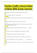 Florida Traffic School Online &lpar;4-Hour BDI&rpar; Exam Answers