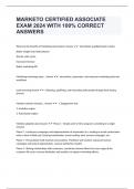 MARKETO CERTIFIED ASSOCIATE EXAM 2024 WITH 100&percnt; CORRECT ANSWERS