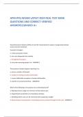 APM-PFQ WXAM LATEST 2024 REAL TEST BANK  QUESTIONS AND CORRECT VERIFIED ANSWERS&vert;GRADED A&plus; 