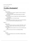 Summary To Kill a Mockingbird - English literature and composition