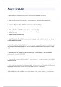 Army First Aid Question and answers rated A&plus; 2023&sol;2024