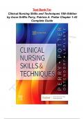 Test Bank For Clinical Nursing Skills and Techniques 10th Edition by Anne Griffin Perry, Patricia A. Potter | Complete Guide A+