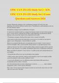 EPIC CLN 251-252 Study Set 2 - KW, EPIC CLN 251-252 Study Set 3 Exam Questions and Answers 2024