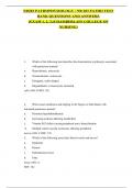 NR283 PATHOPHYSIOLOGY / NR 283 PATHO TEST BANK QUESTIONS AND ANSWERS (EXAM 1, 2, 3,(CHAMBERLAIN COLLEGE OF NURSING)