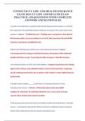 CONNECTICUT LIFE AND HEALTH INSURANCE EXAM 2024 &lpar;CT LIFE AND HEALTH EXAM PRACTICE&rpar; 150 QUESTIONS WITH COMPLETE ANSWERS AND RATIONALES