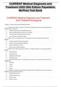 CURRENT Medical Diagnosis and Treatment 2020 59th Edition Papadakis, McPhee Test Bank
