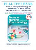 Test Bank for Focus on Nursing Pharmacology 7th Edition by Amy M. Karch ISBN 9781496318213 Chapter 1-59 | Complete Guide A+