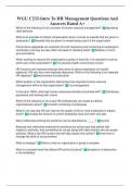WGU C232-Intro To HR Management Questions And Answers Rated A&plus;