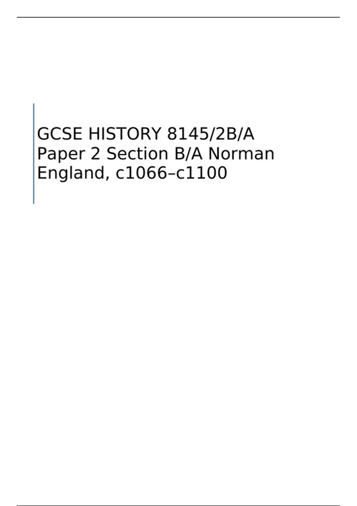 AQA GCSE HISTORY Paper 2 Section B/A MARK SCHEME JUNE /2B/A - HISTORY ...
