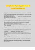 Straighterline Psychology 101 Exam #3 Questions and Answers