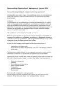 Organisation & Management - hoorcolleges en uitgebreide uitleg belangrijkste theorieen