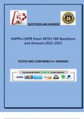 NAPRx CNPR Exam WITH 160 Questions and Answers.