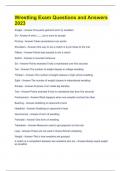 Wrestling Exam Questions and Answers 2023