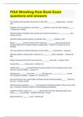 PIAA Wrestling Rule Book Exam questions and answers