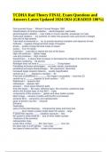 TCDHA Rad Theory FINAL Exam Questions and Answers Latest Updated 2024&sol;2025 &lpar;GRADED 100&percnt;&rpar;