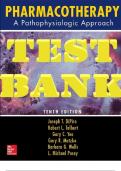 TEST BANK for Pharmacotherapy: A Pathophysiologic Approach, 10th Edition. DiPiro Joseph, Talbert Robert, Yee Gary, Barbara and Posey. ISBN-13 978-1259587481. (Complete Chapters 1-144)