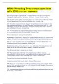 NFHS Wrestling Evens exam questions with 100&percnt; correct answers 