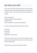 BLS&comma; PALS&comma; ACLS&comma; NRP Questions & Answers 2024&lpar;A&plus;GRADED 100&percnt;VERIFIED&rpar;